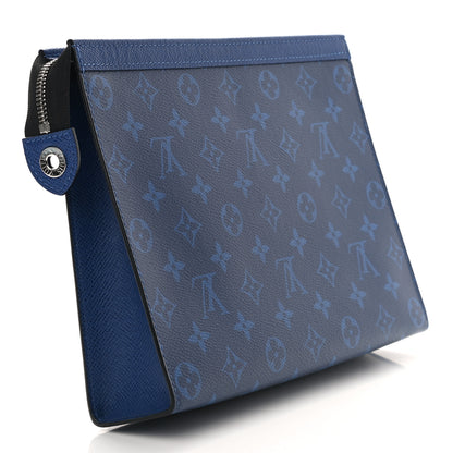 Louis Vuitton Monogram Eclipse Pochette Voyage MM Pacific Blue 3 of 8