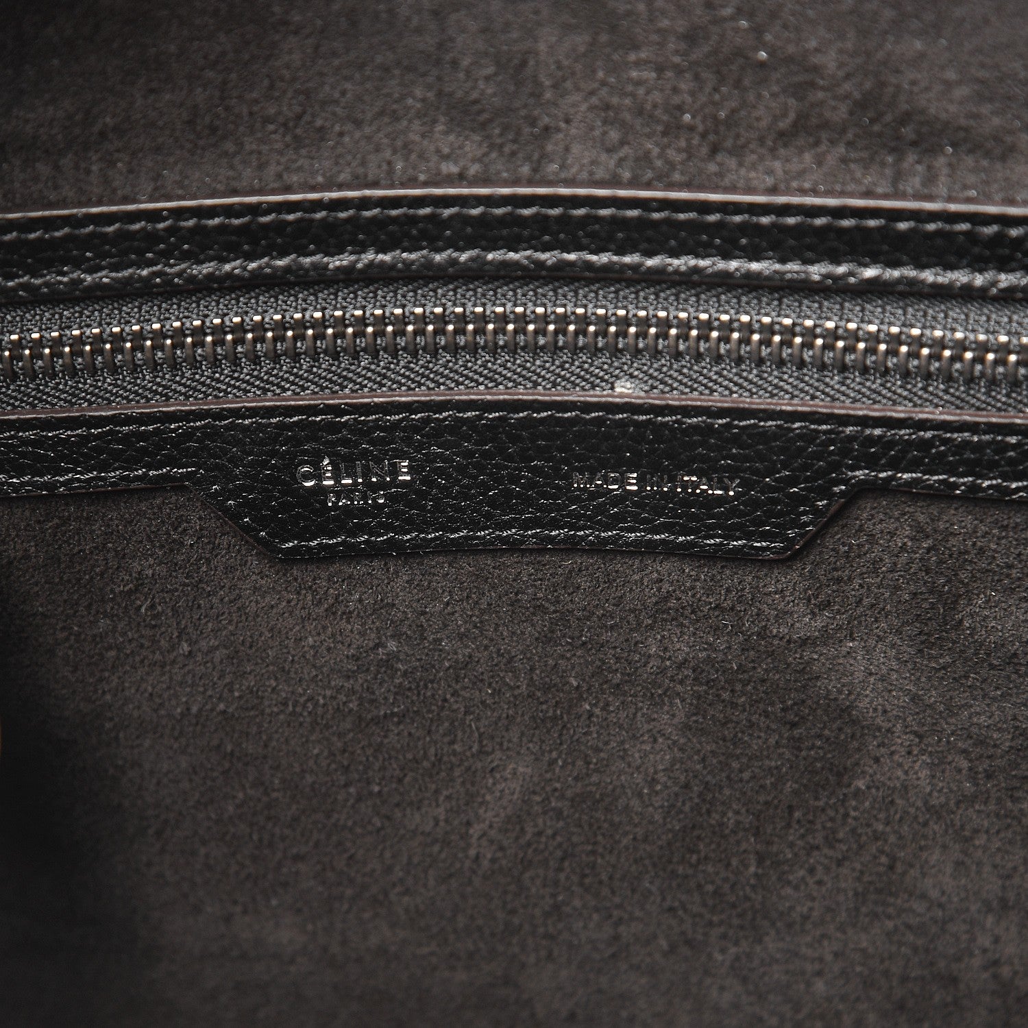 Celine Drummed Calfskin Micro Luggage Black 7 of 7