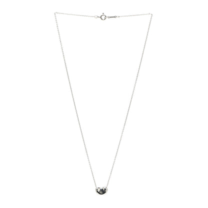 Tiffany Sterling Silver 12mm Elsa Peretti Bean Pendant Necklace 3 of 5