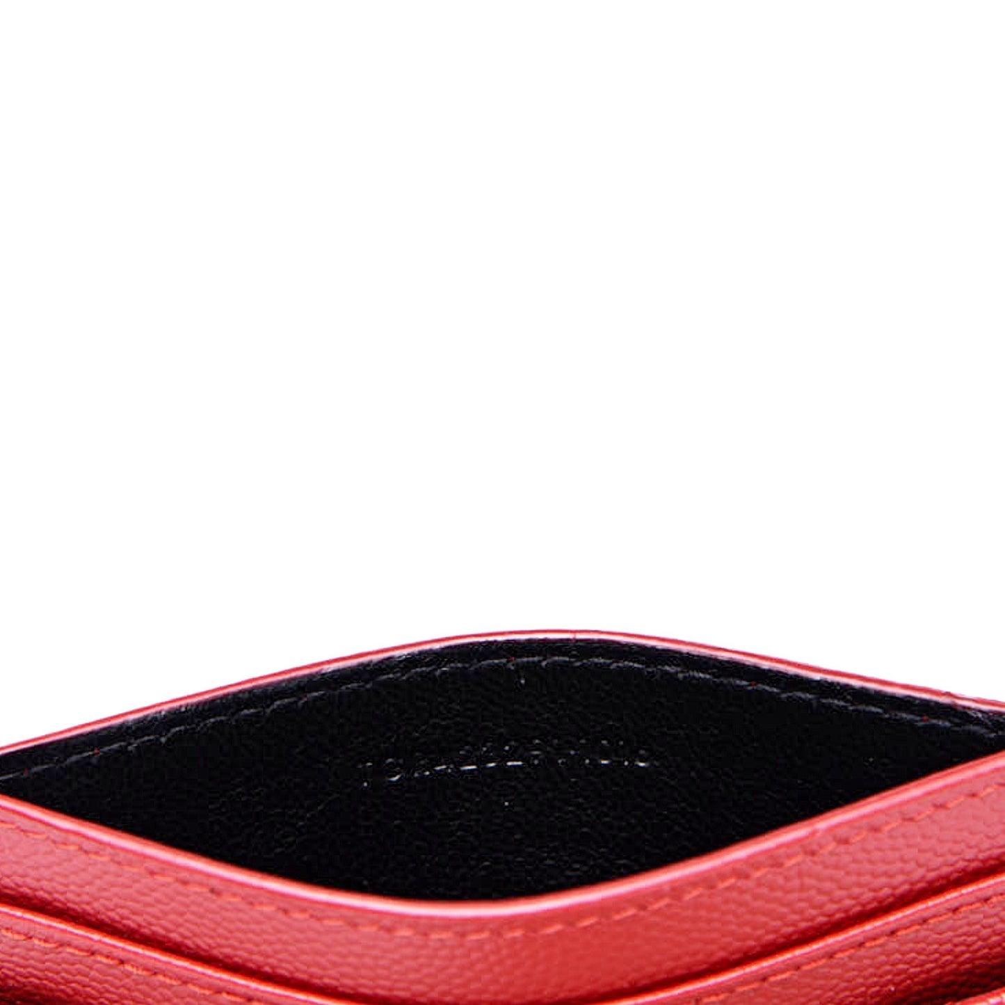 Grain De Poudre Matelasse Chevron Monogram Credit Card Case New Red