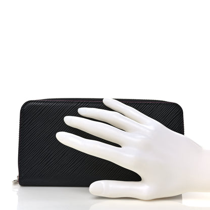 Louis Vuitton Epi Zippy Wallet Black Hot Pink 2 of 7
