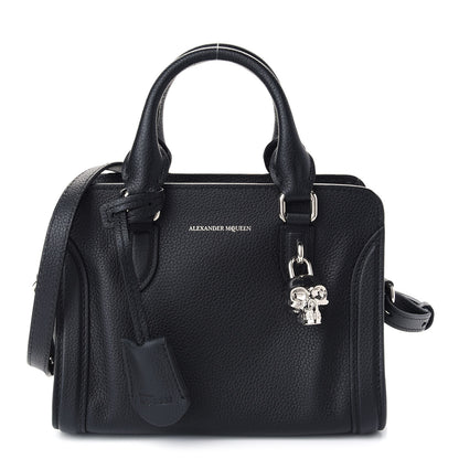Alexander McQueen Pebbled Calfskin Mini Padlock Tote Black 1 of 9
