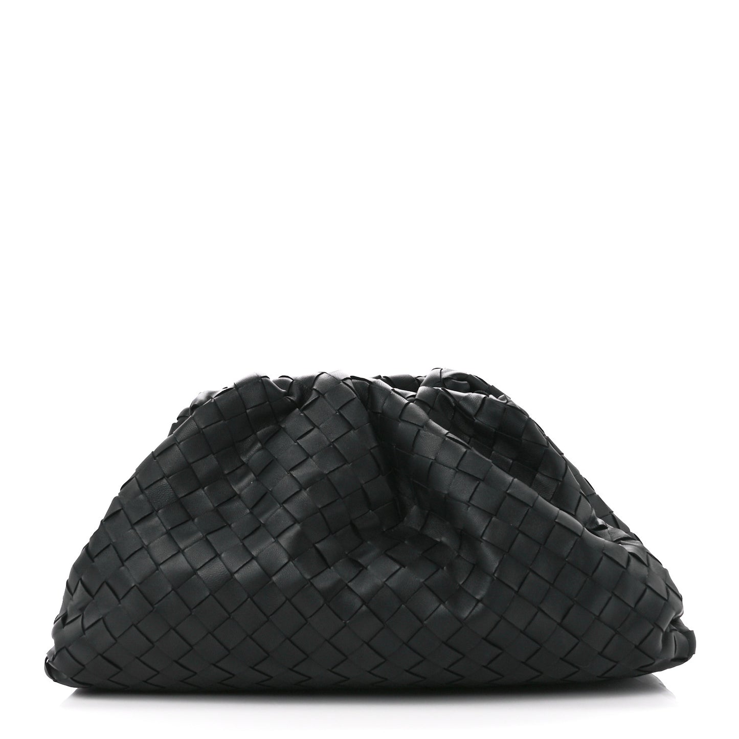 Nappa Maxi Intreccio The Pouch Oversized Clutch Black