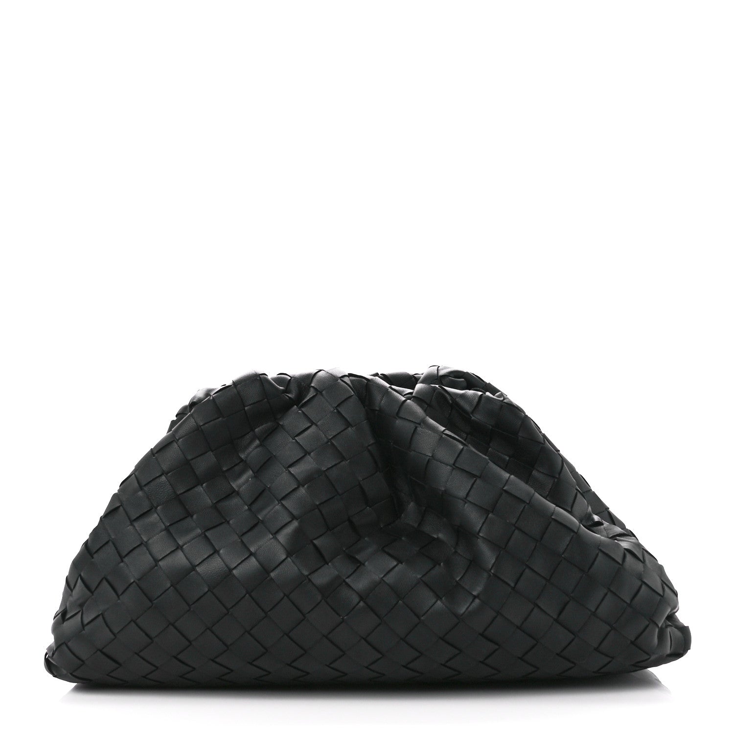 Bottega Veneta Nappa Maxi Intreccio The Pouch Oversized Clutch Black 1 of 11