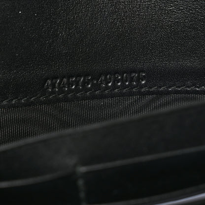 Gucci Calfskin Matelasse GG Marmont Chain Wallet Black 5 of 9