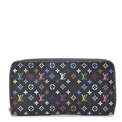 Louis Vuitton Monogram Multicolor Zippy Wallet Black Grenade 1 of 12