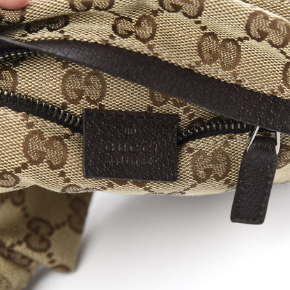 Gucci GG Monogram Double Pocket Belt Bag Dark Brown 5 of 9