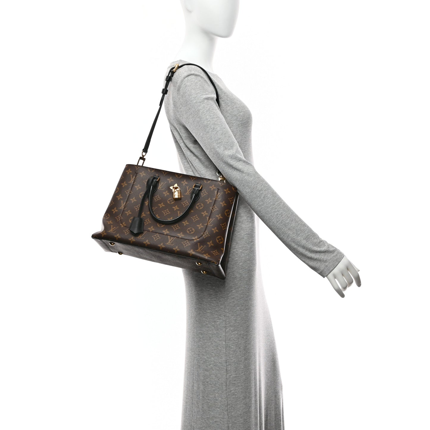 Monogram Flower Tote Black