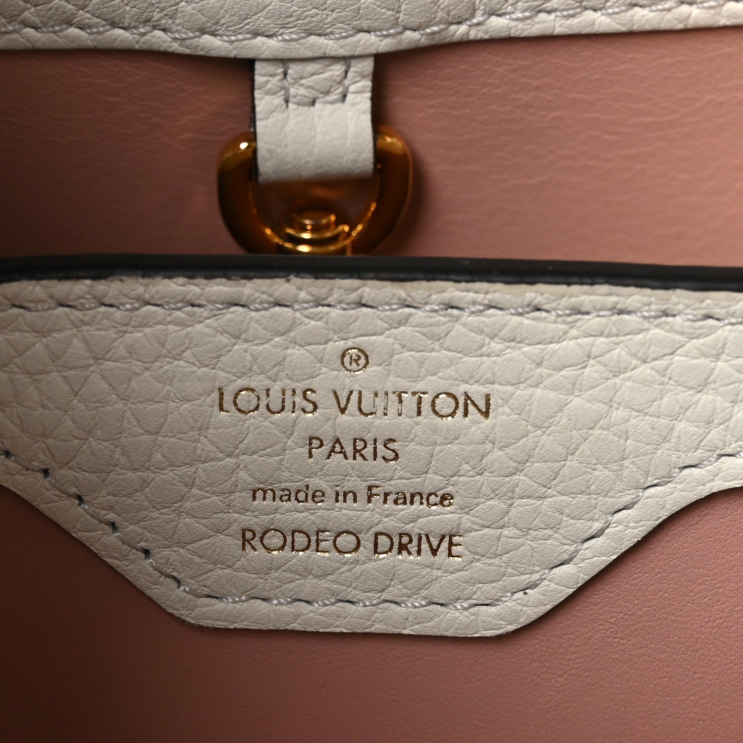 Louis Vuitton Taurillon Capucines BB Black White 6 of 9