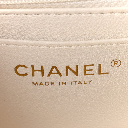 Chanel Lambskin Quilted Mini Rectangular Flap White 6 of 12