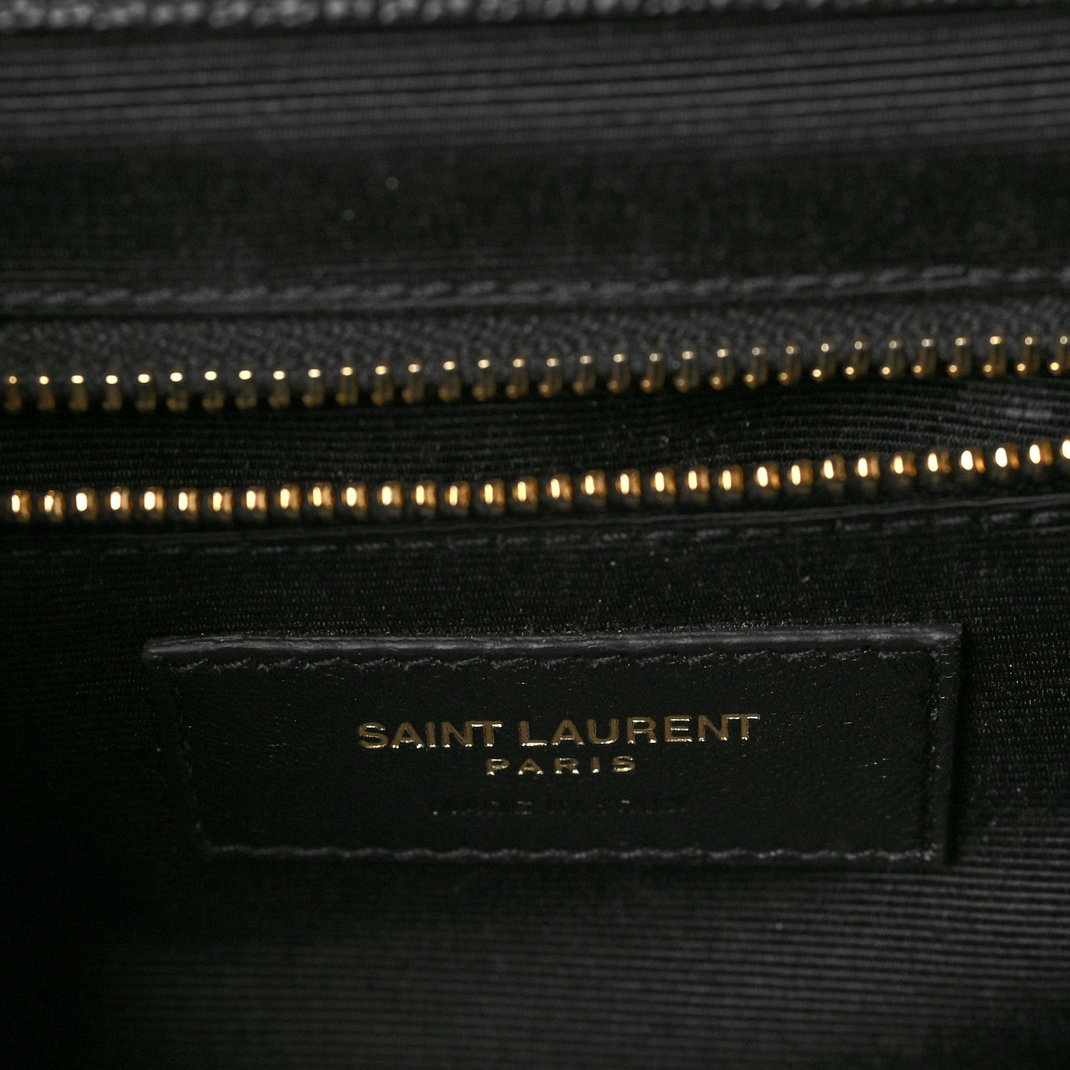 Saint Laurent Grain De Poudre Matelasse Chevron Large Monogram Satchel Black 6 of 6