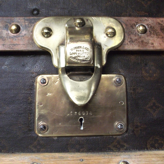 Louis Vuitton Antique WARDROBE Steamer TRUNK 8 of 11