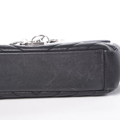 Saint Laurent Sheepskin Matelasse Medium Monogram College Punk Chain Satchel Black 10 of 12