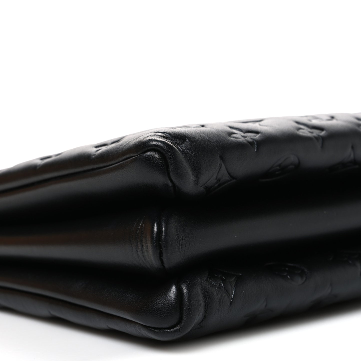 Lambskin Embossed Monogram Coussin MM Black