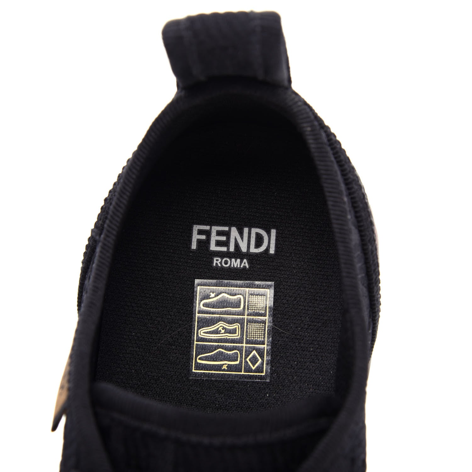 Fendi Corda FF Promenade Low Top Sneakers 37.5 Black 7 of 10