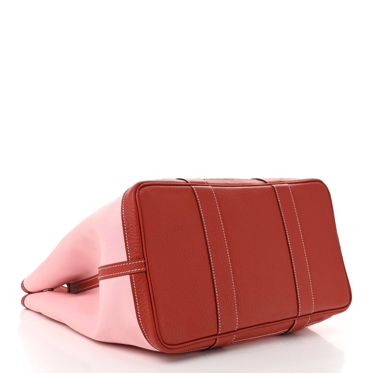 Hermes Toile Militaire Vache Country Garden Party Tote 36 MM Rose Sakura Rouge Duchesse 4 of 11