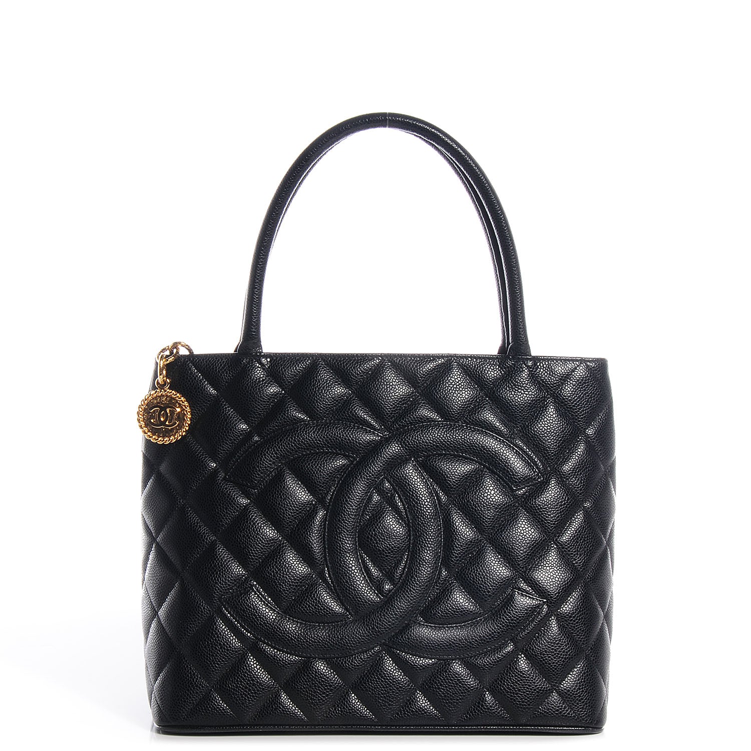 Chanel Caviar Medallion Tote Black 1 of 7