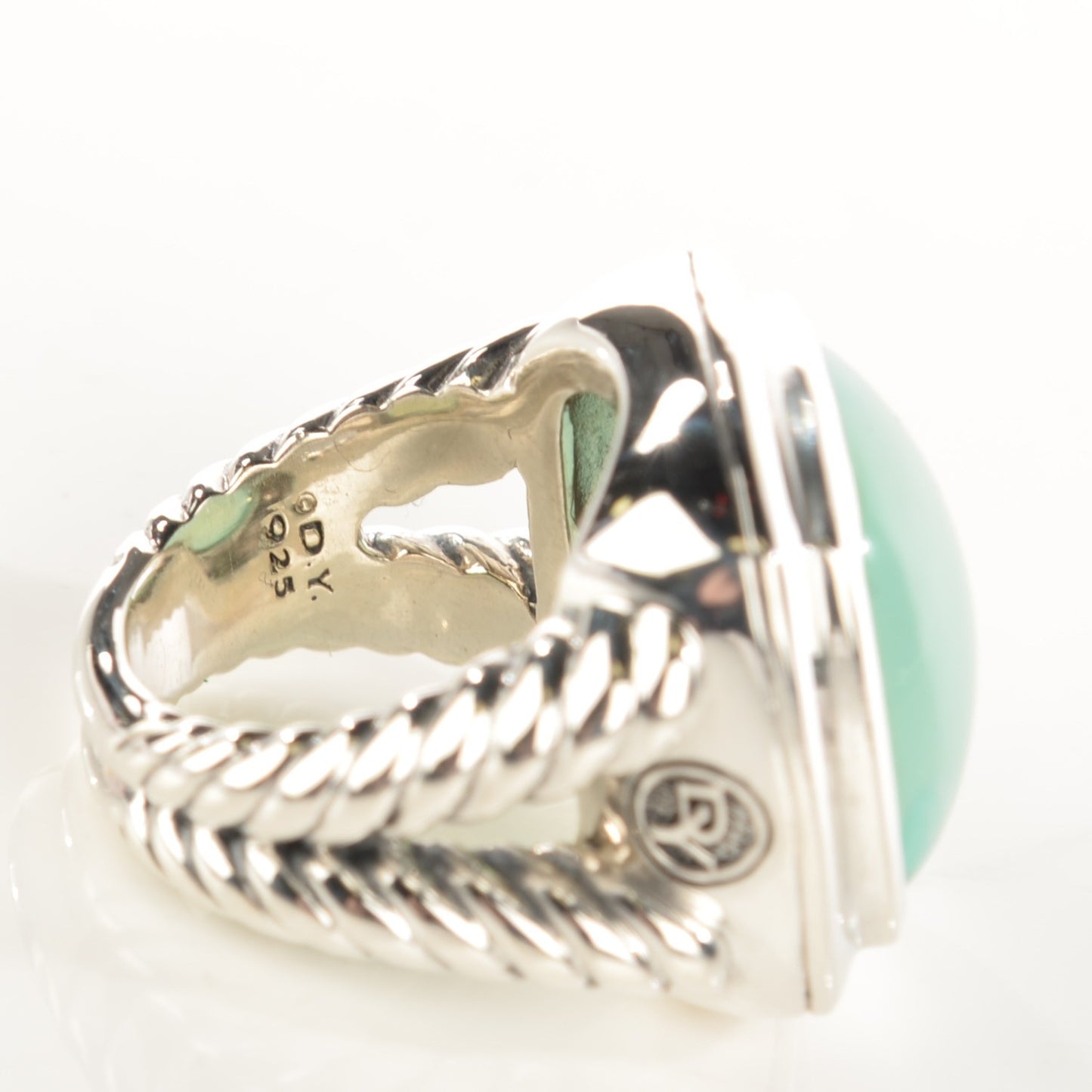 Sterling Silver Chalcedony 16mm Albion Ring 52 6