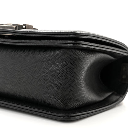 Chanel Caviar Chevron Quilted Small Boy Flap Black 10 of 11