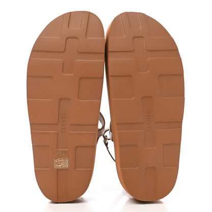 Hermes Calfskin Womens Enid Sandals 38.5 Naturel 5 of 14