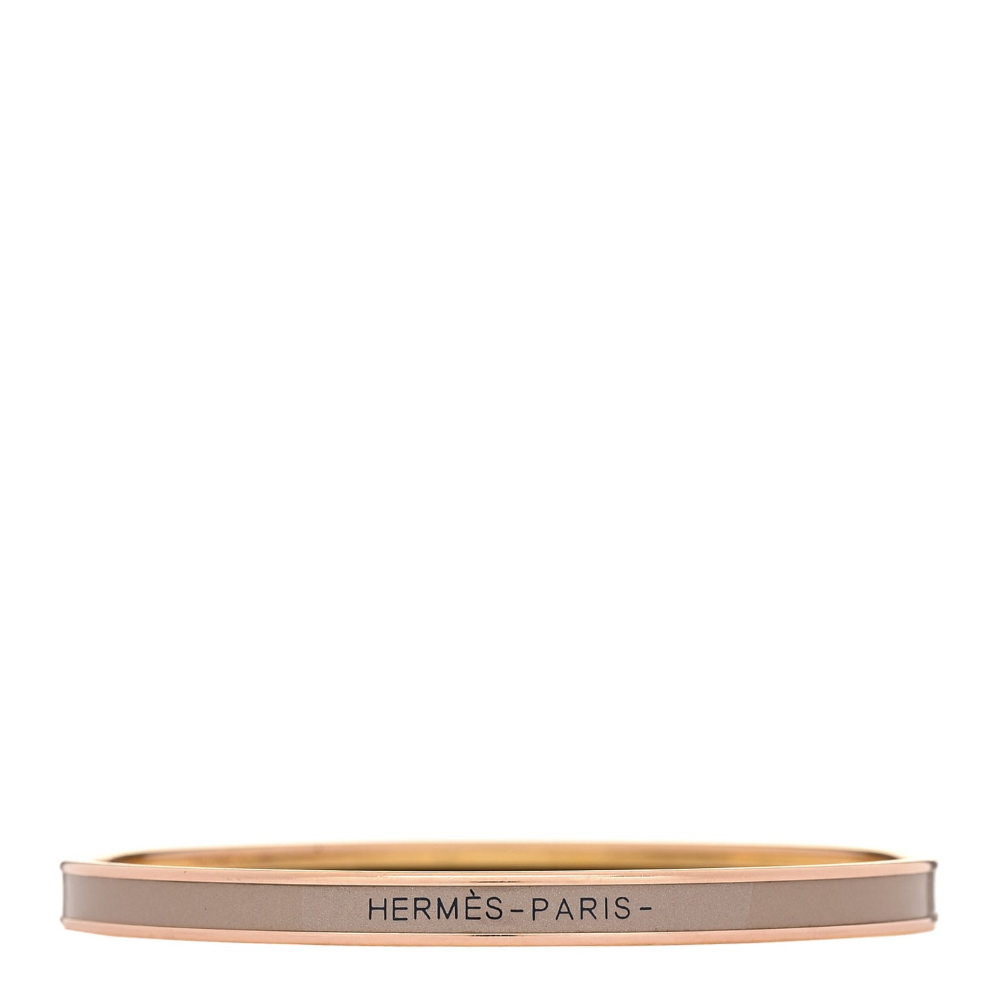 Enamel Printed Extra Narrow Uni Bracelet 70 Marron Glace
