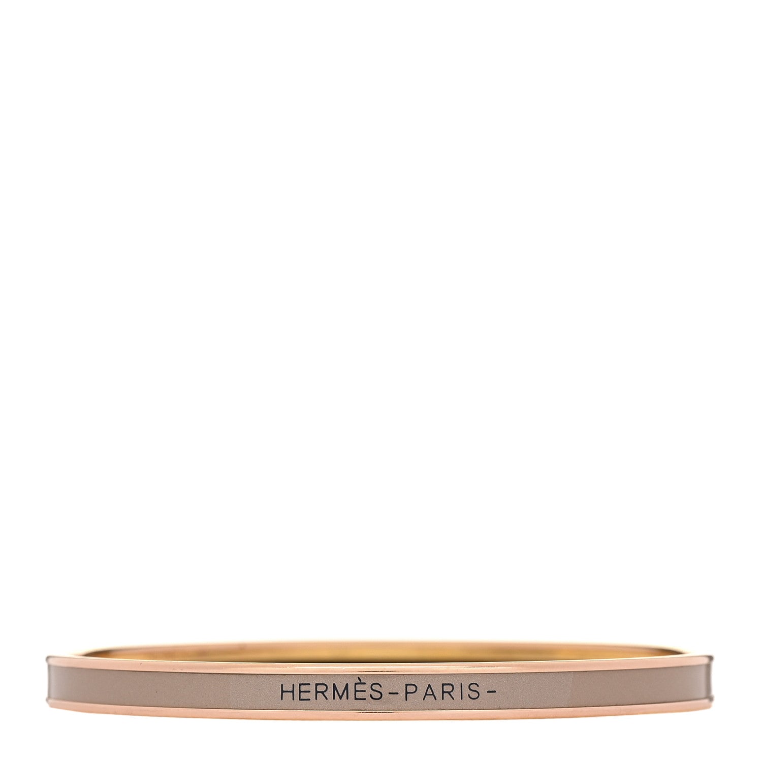 Hermes Enamel Printed Extra Narrow Uni Bracelet 70 Marron Glace 1 of 5