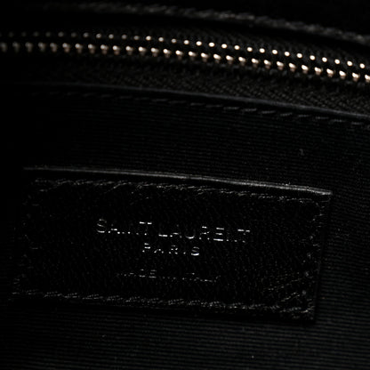 Saint Laurent Lambskin Quilted Toy Loulou Puffer Monogram Chain Satchel Black 5 of 13