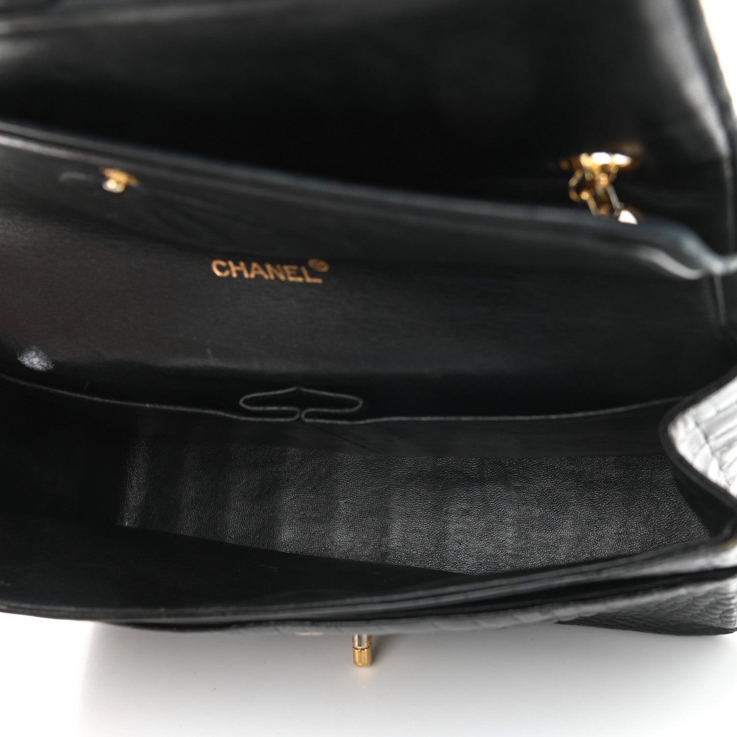 Chanel Shiny Crocodile Medium Double Flap Black 5 of 17