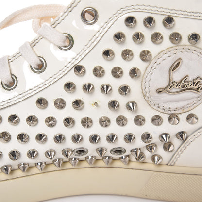Christian Louboutin Patent Louis Spikes Flat Sneakers 44 White 13 of 16