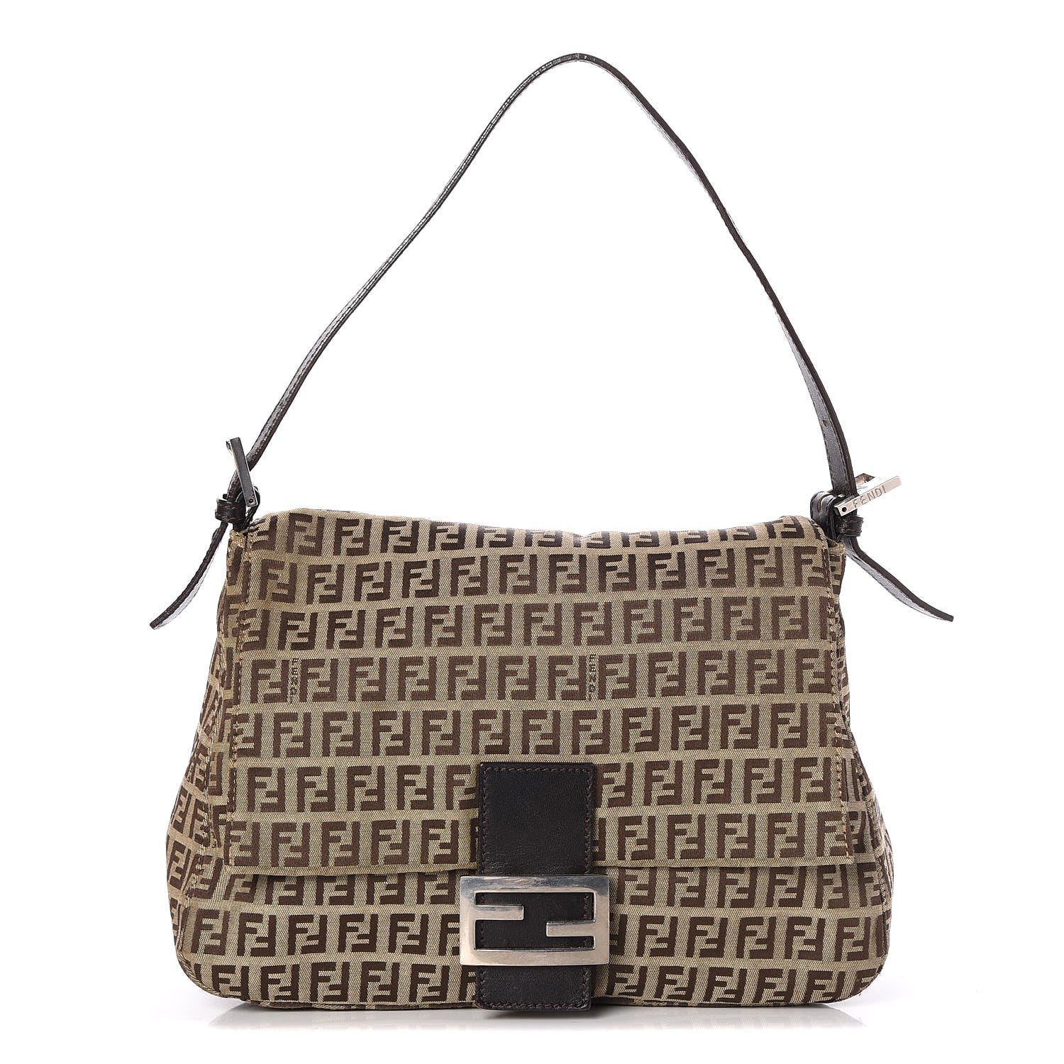 Fendi Zucchino Mama Baguette Dark Brown 1 of 7