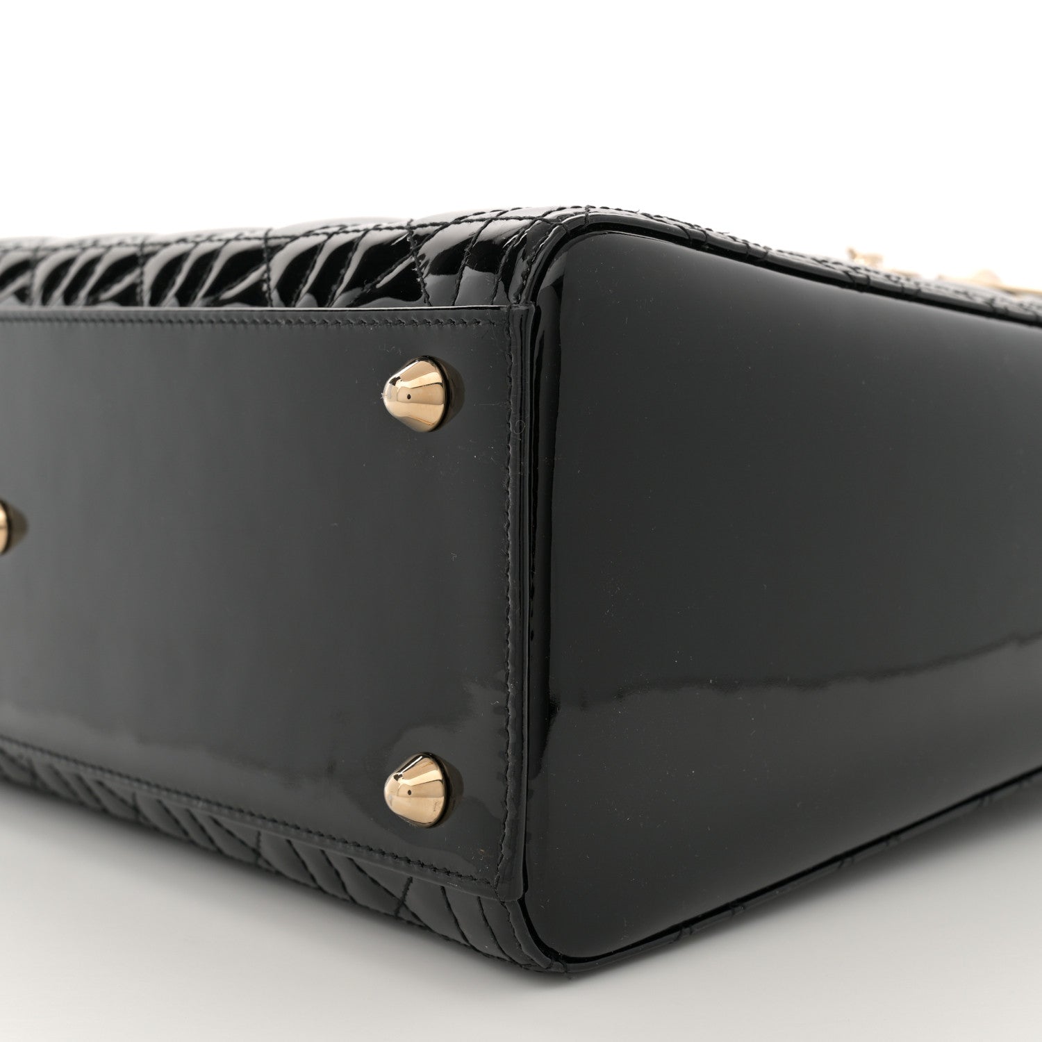 Christian Dior Patent Cannage Large Lady Dior Black 10 of 11