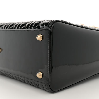 Christian Dior Patent Cannage Large Lady Dior Black 10 of 11