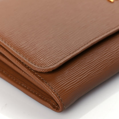 Prada Vitello Move Chain Wallet Caramel 8 of 9