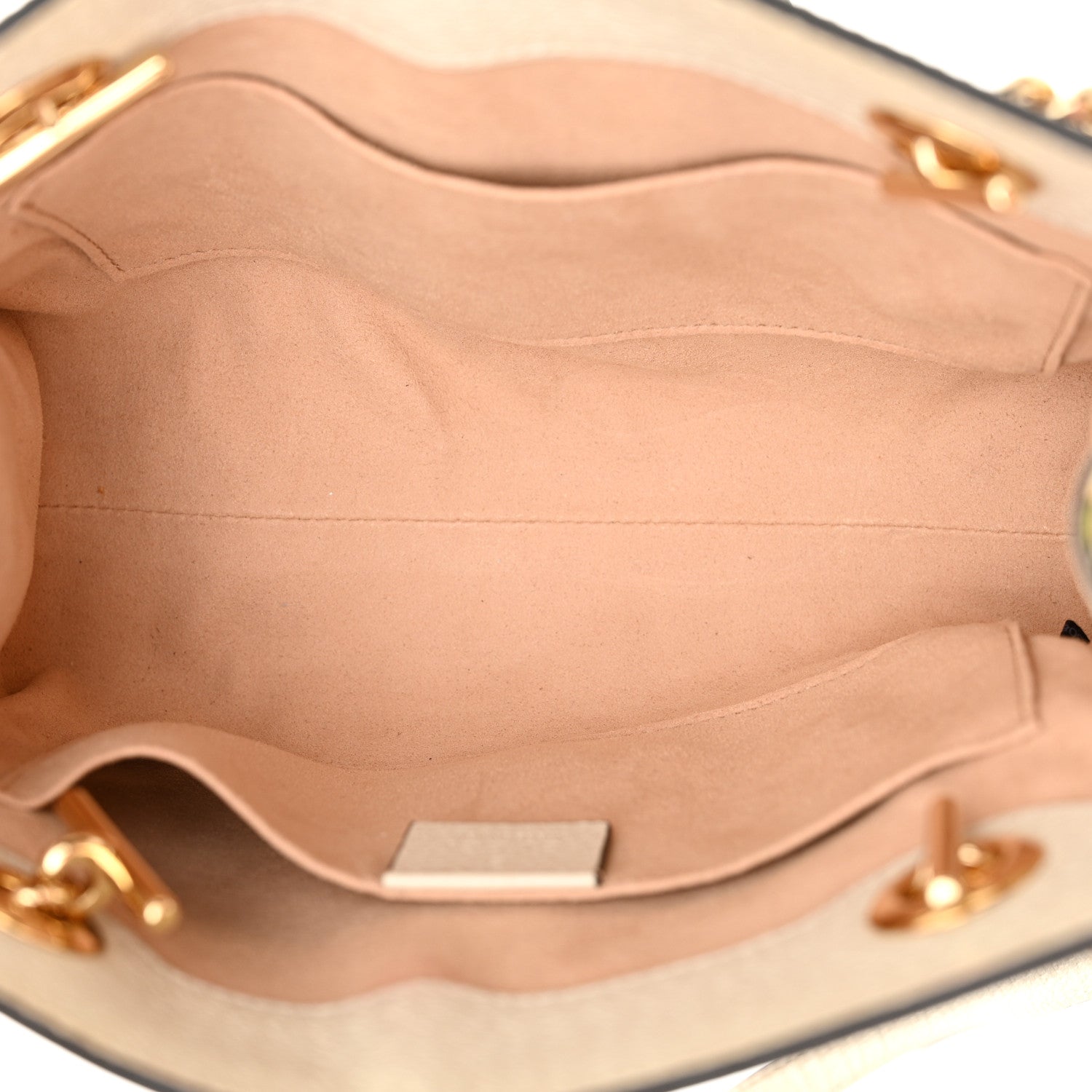 Gucci GG Supreme Monogram Flora Textured Calfskin Small Padlock Tote Beige Ebony Multicolor Mystic White 5 of 13
