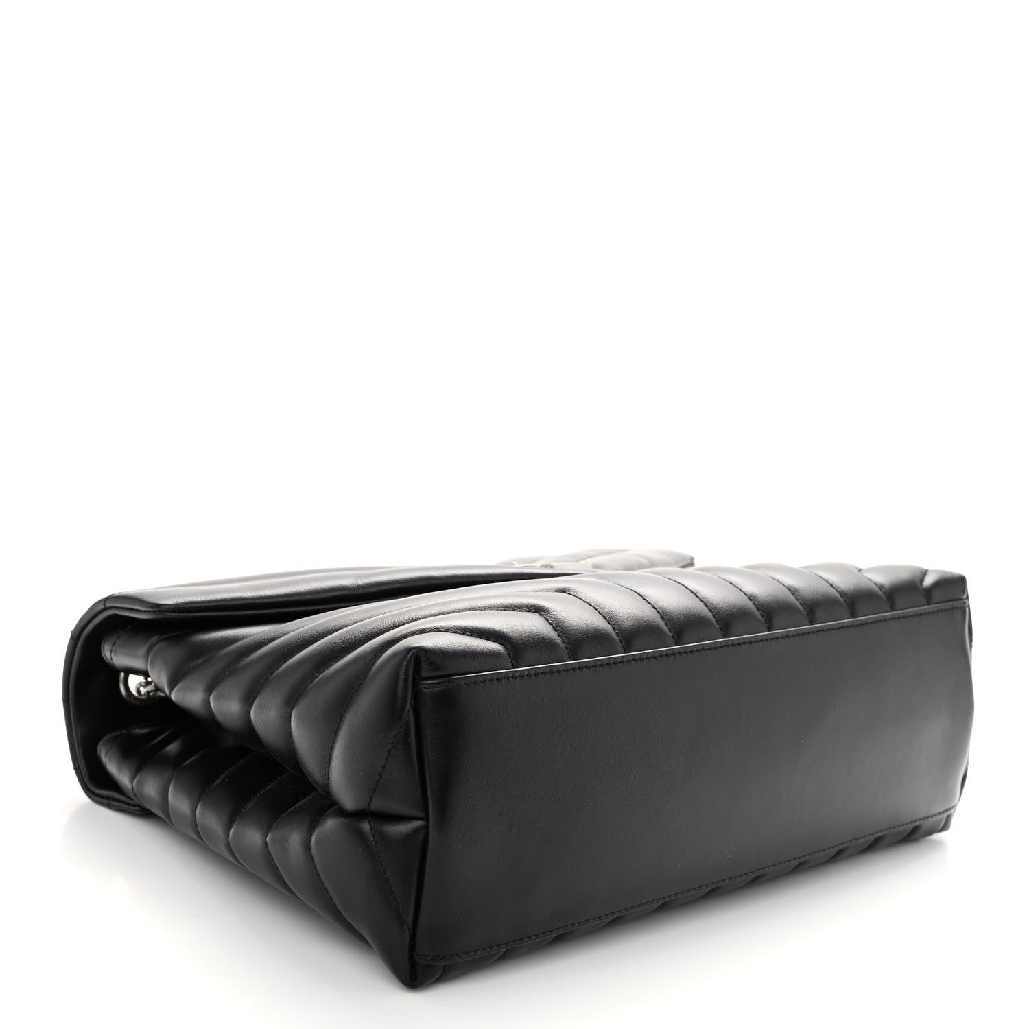 Saint Laurent Calfskin Y Quilted Monogram Medium Loulou Chain Satchel Black 4 of 9