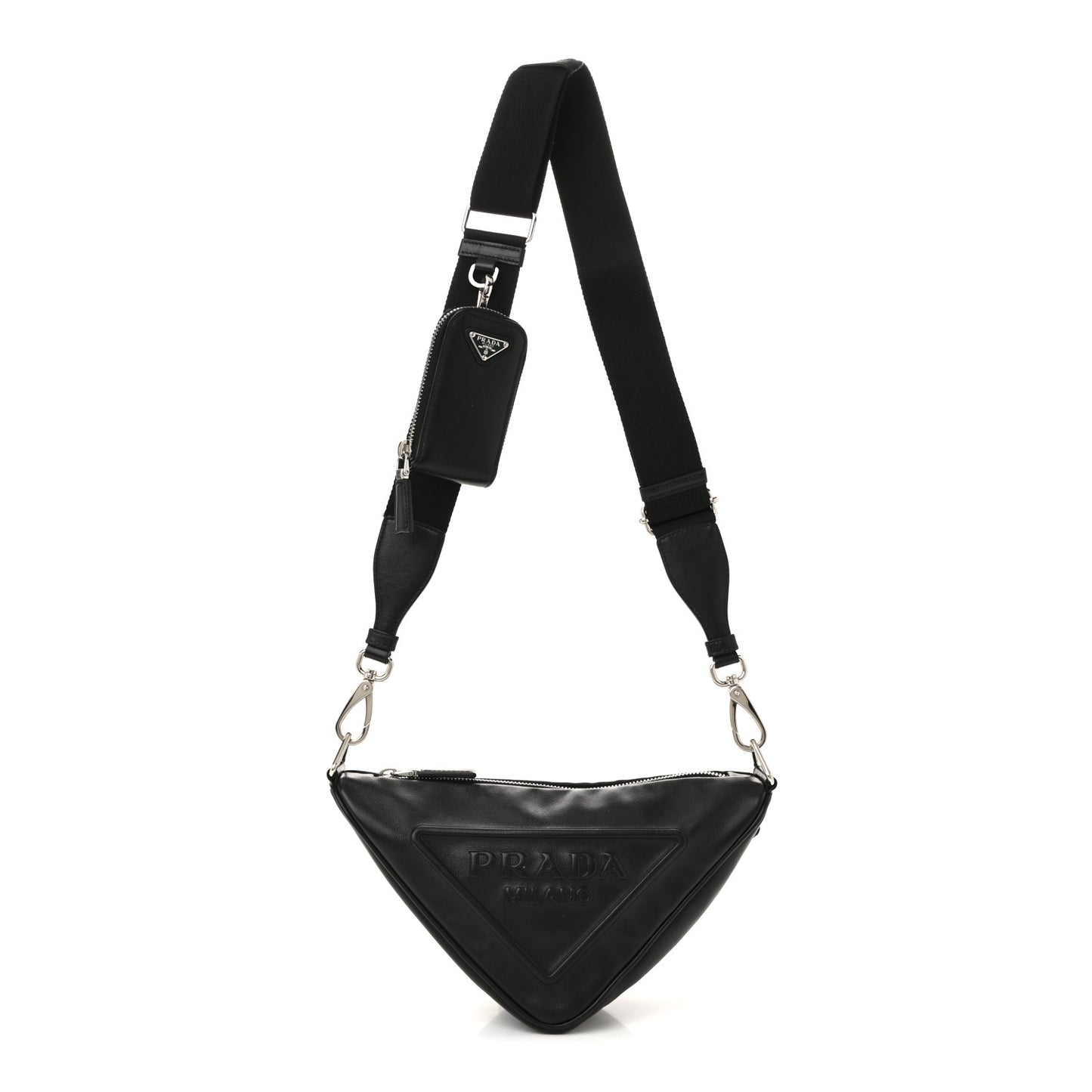 Grace Lux Triangle Shoulder Bag Black