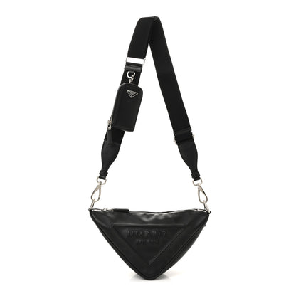 Prada Grace Lux Triangle Shoulder Bag Black 1 of 14