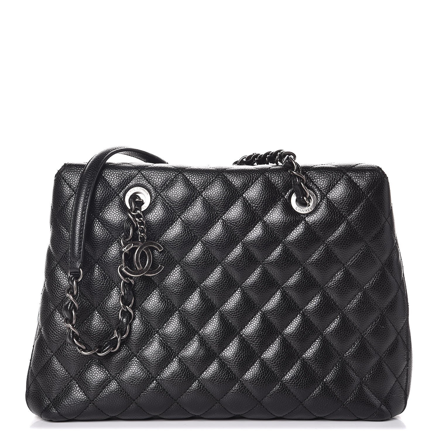 Chanel Caviar Quilted Small City Shopping Tote Black 1 of 8