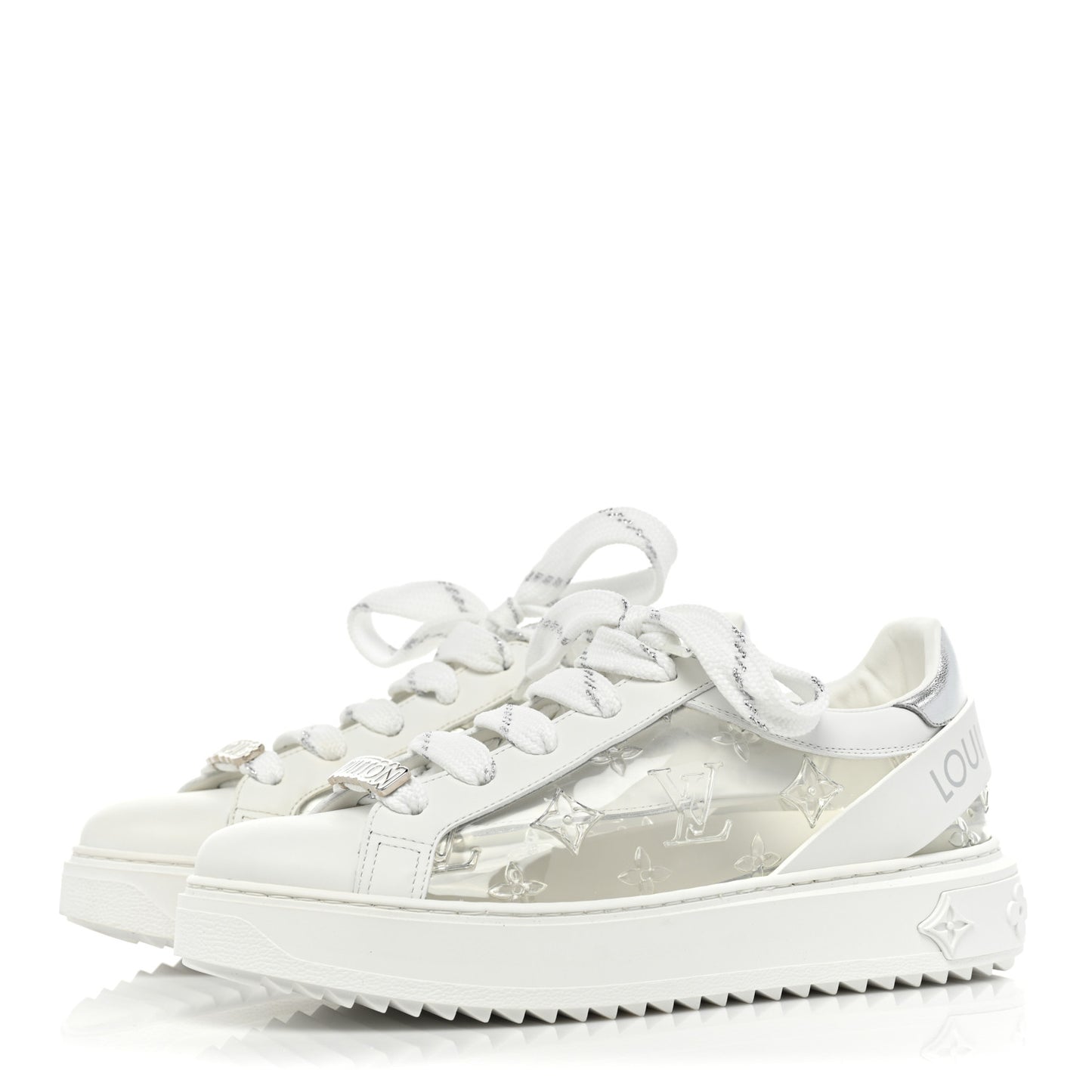 Monogram PVC Time Out Sneakers 39 Silver