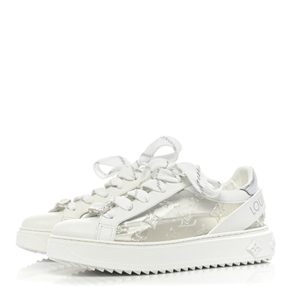 Louis Vuitton Monogram PVC Time Out Sneakers 39 Silver 3 of 9