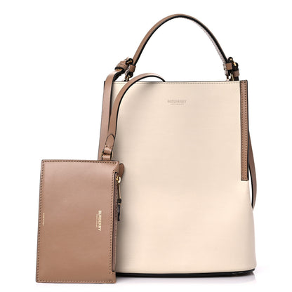 Burberry Calfskin Small Peggy Bucket Bag Cream 1 of 19