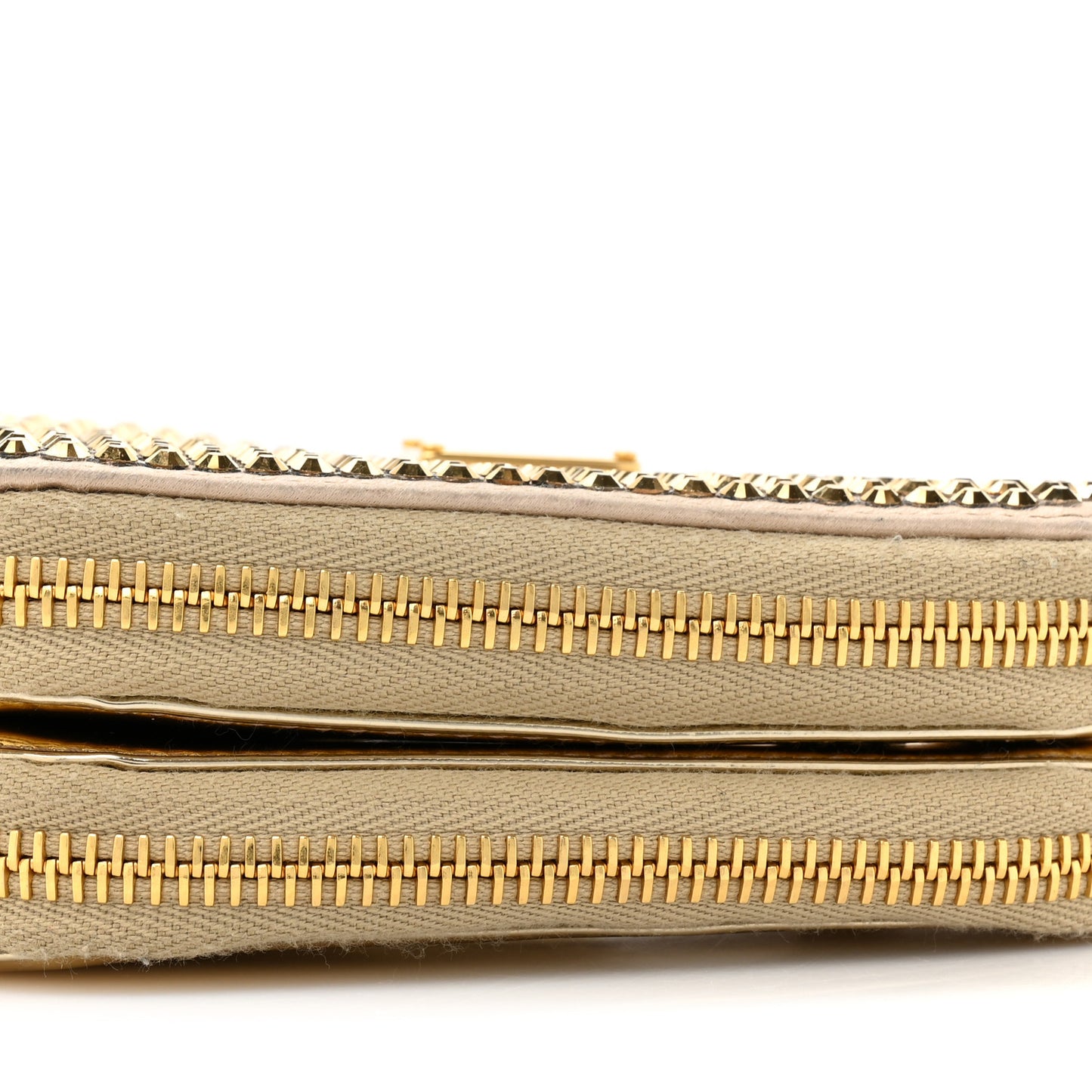 Satin Crystal Mini Triangle Crossbody Pouch Platino