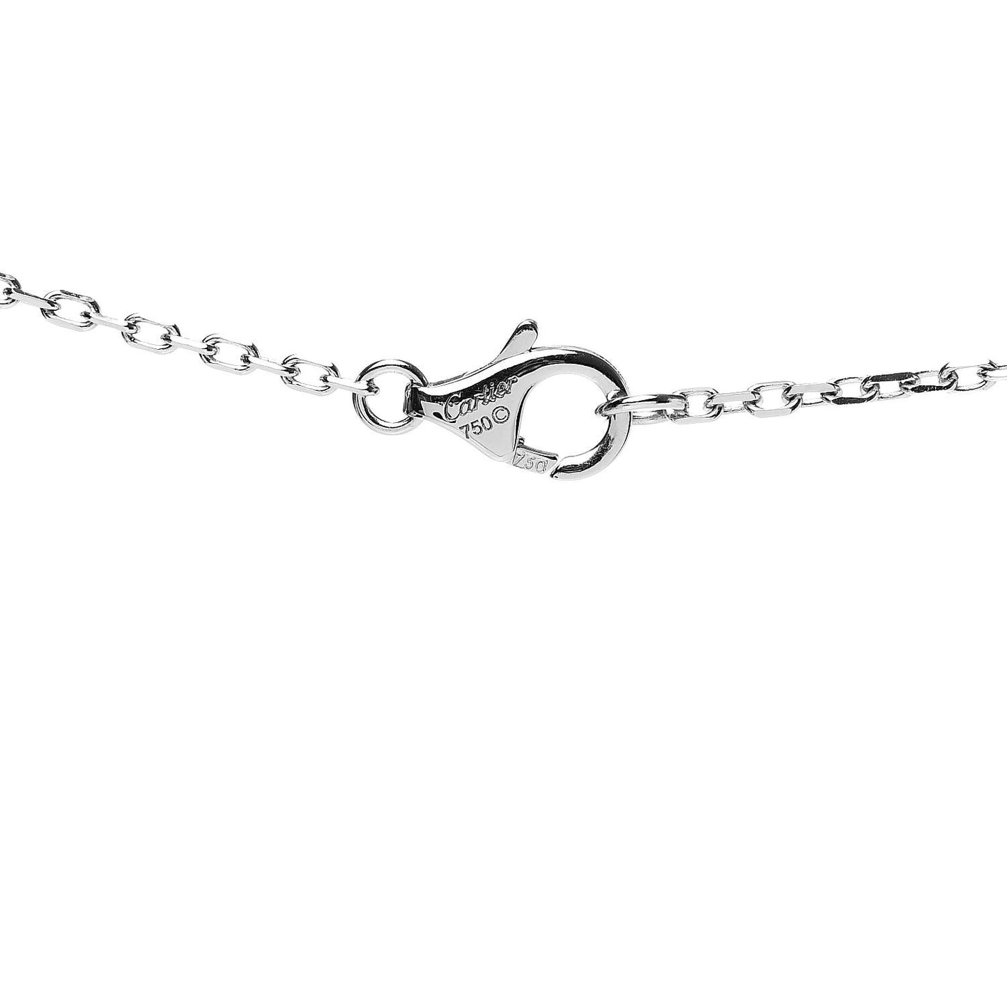 18K White Gold Diamond Hearts and Symbols Necklace