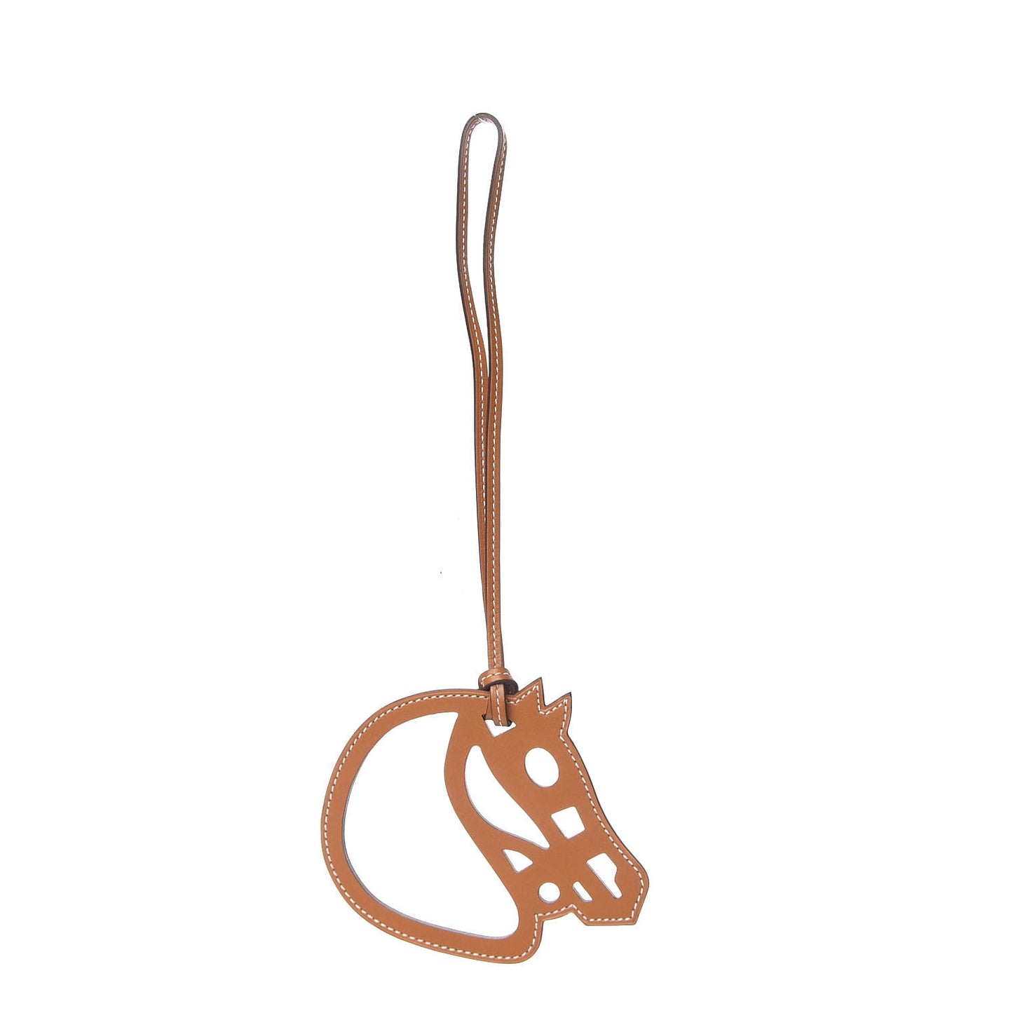 Barenia Paddock Cheval Horse Bag Charm Fauve