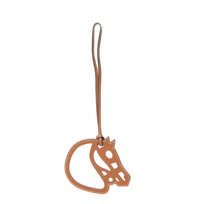 Hermes Barenia Paddock Cheval Horse Bag Charm Fauve 1 of 3