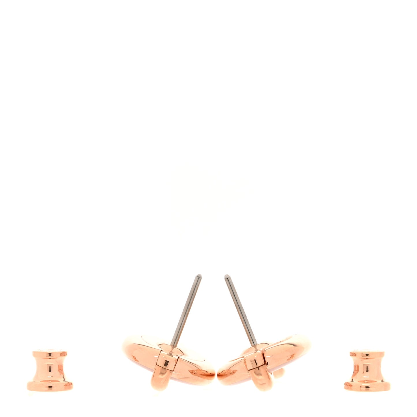 Enamel Mini Maillon Earrings Rose Candeur