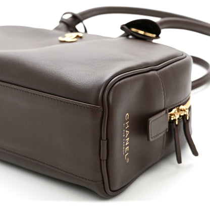 Chanel Calfskin Large Perfect Bowling Bag Dark Brown 10 of 10