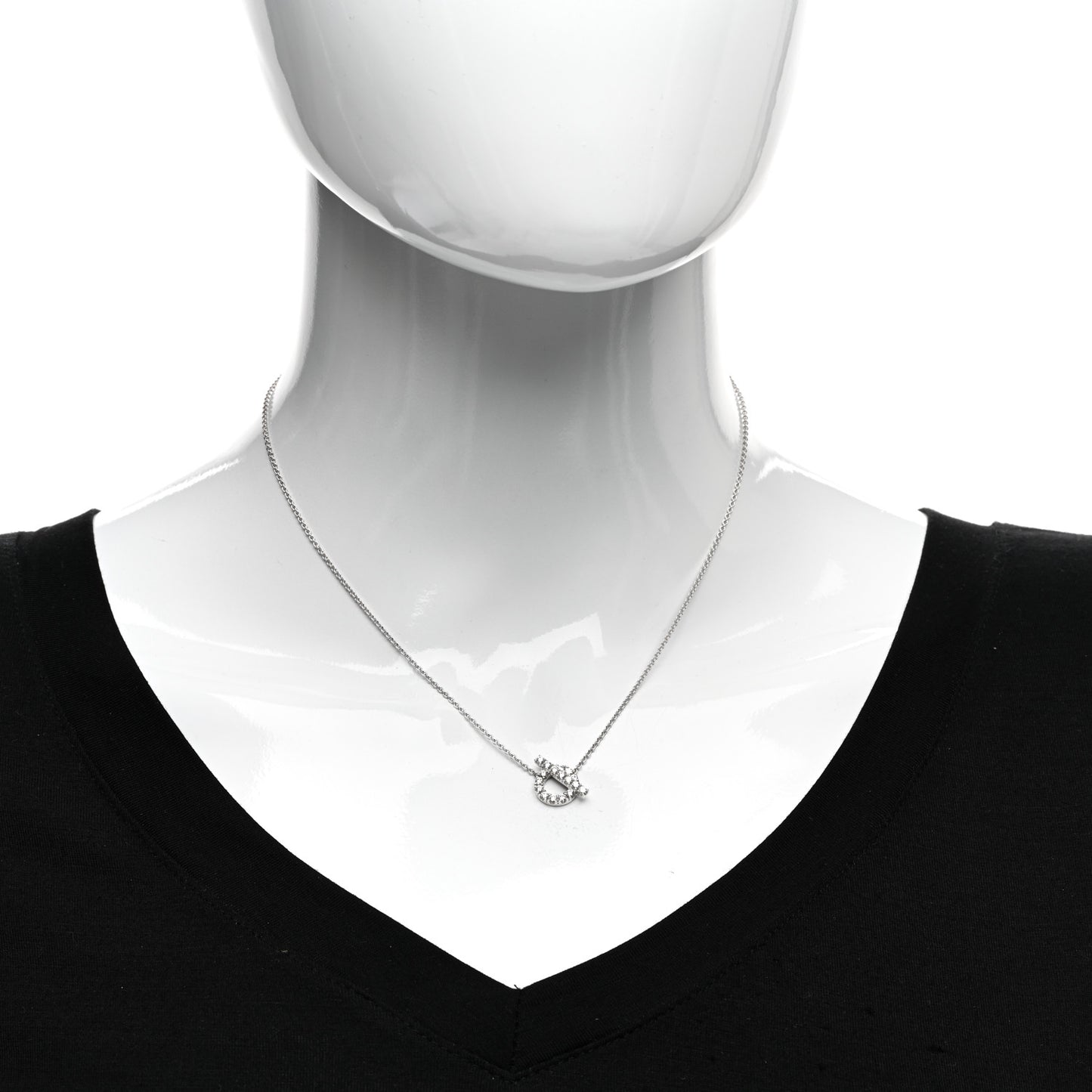 18K White Gold Diamond Finesse Pendant Necklace
