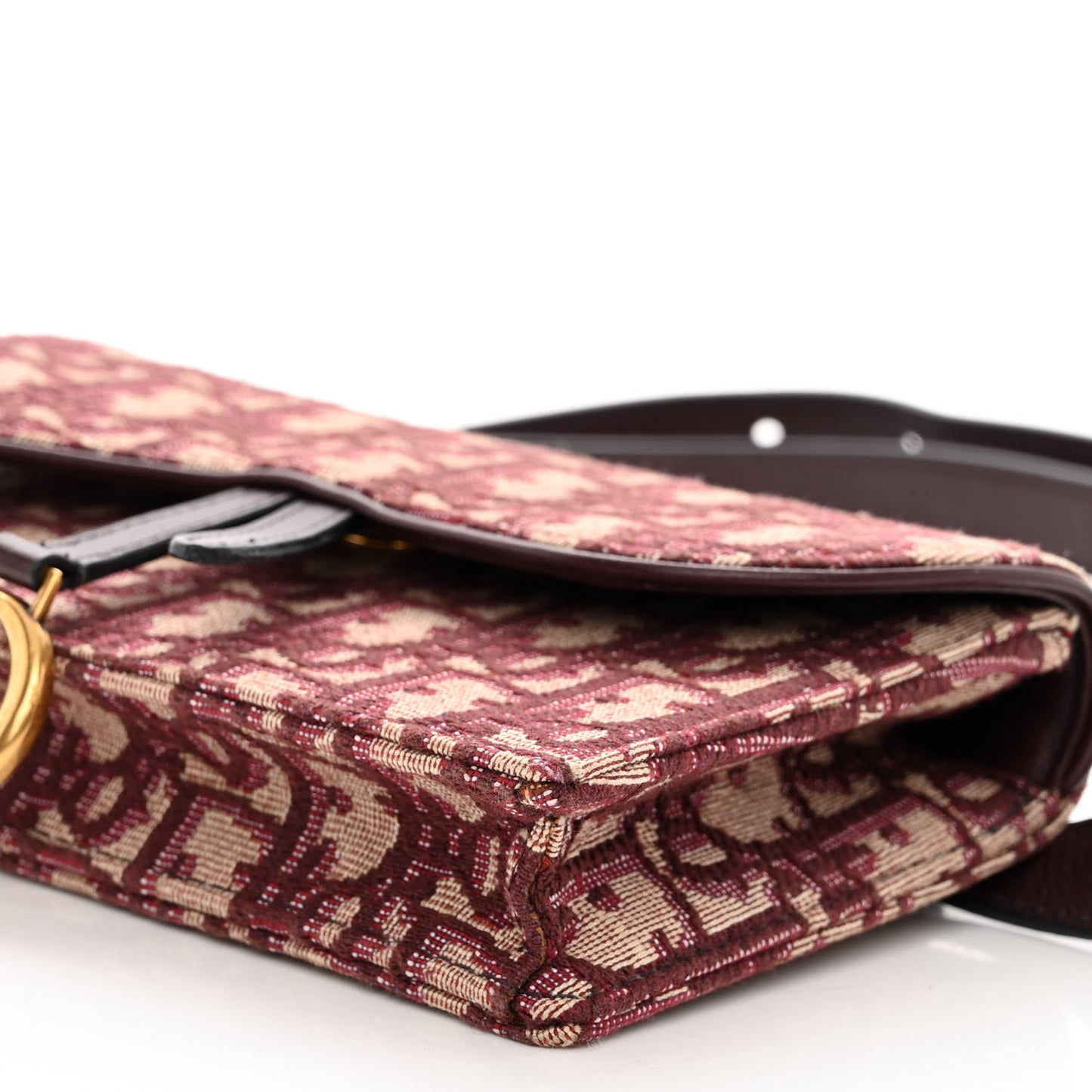Oblique Saddle Belt Bag Bordeaux