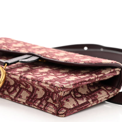 Christian Dior Oblique Saddle Belt Bag Bordeaux 9 of 9